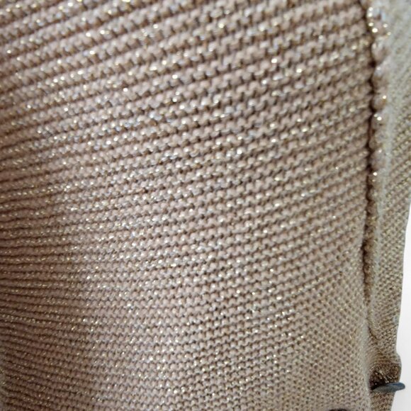 Roem Size Unknown (S/M?) Tan with Copper Metalling Threading Knit Cardigan - Picture 7 of 12